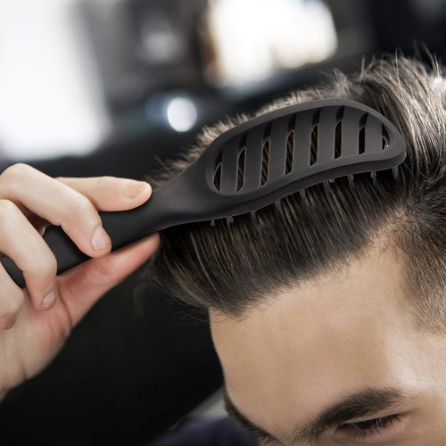 FIXBODY Curved Vent Hair Brush - Detangling Tool for Short, Thick Hair | Ideal for Blow Drying & Styling