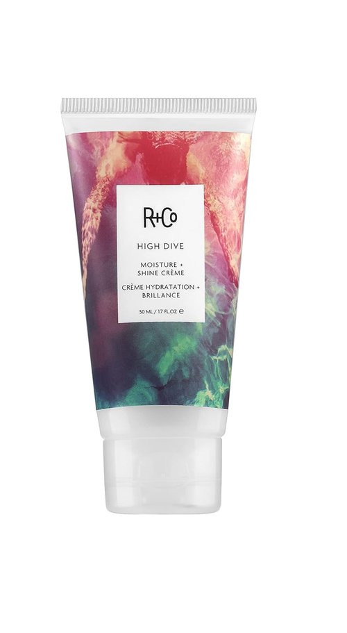 R+Co HIGH DIVE Moisture + Shine Crème Travel – Hydrating & Glossy Hair Cream, Adds Softness & Manageability, All Hair Types
