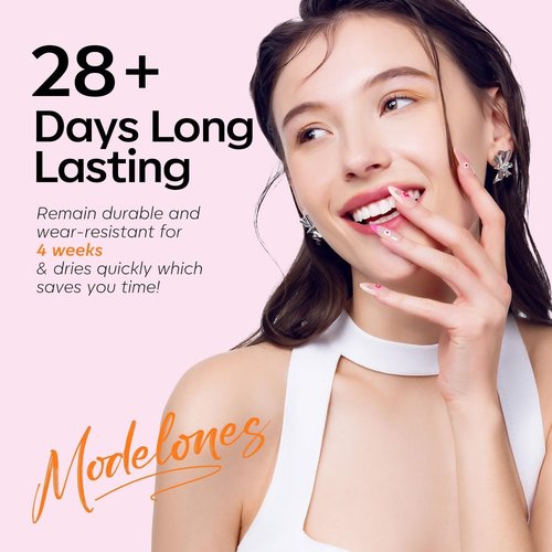 modelones Pink Gel Nail Polish Set,Hema-Free Light Pink White Hot Pink Gel Polish Kit Magenta Purple Shimmer LED 6 Colors 2026 Spring Easter Nail Art Gift Salon DIY Starter Kit