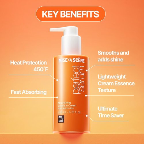 Mise En Scene Perfect Base Up Essence - Lightweight Leave-In Conditioner for Frizzy Hair | Fast Absorbing Cream | 6.76 Fl. Oz.