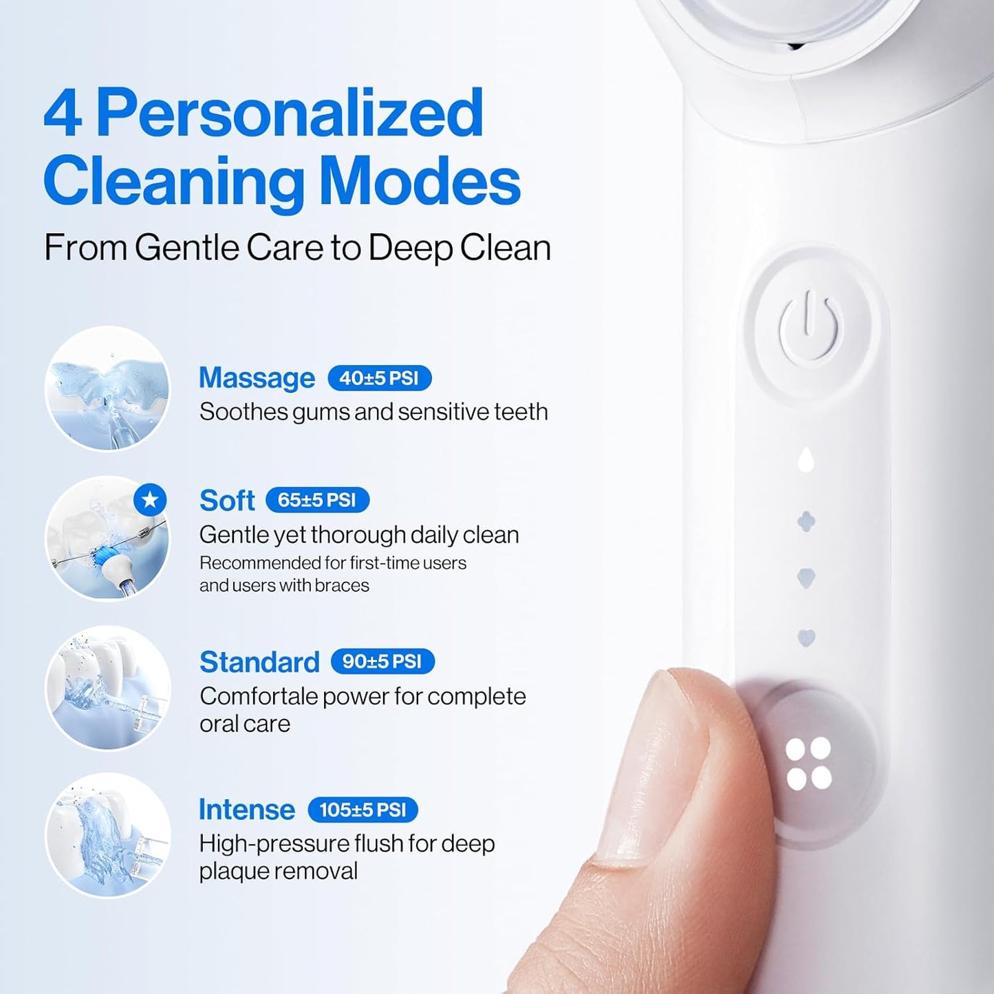 Usmile C10 Portable Water Flosser - Travel-Friendly Design, 95-Day Battery, 4 Modes, 180ml Tank, IPX7 Waterproof (Inkstone Black)