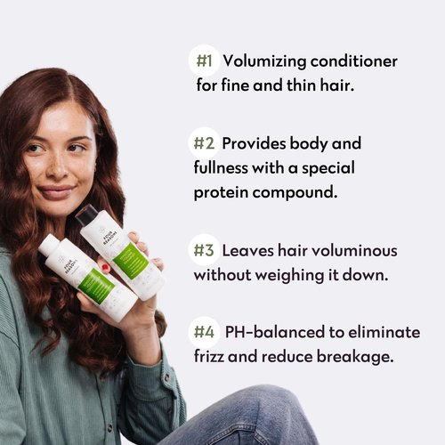 No Nothing Volume Conditioner - Fragrance-Free Volumizing Formula for Fine Hair | Hypoallergenic & Vegan - 10.1 oz
