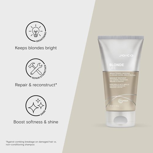 Joico Blonde Life Brightening Masque - Instant Hydration for Blonde Hair | Sulfate-Free Formula
