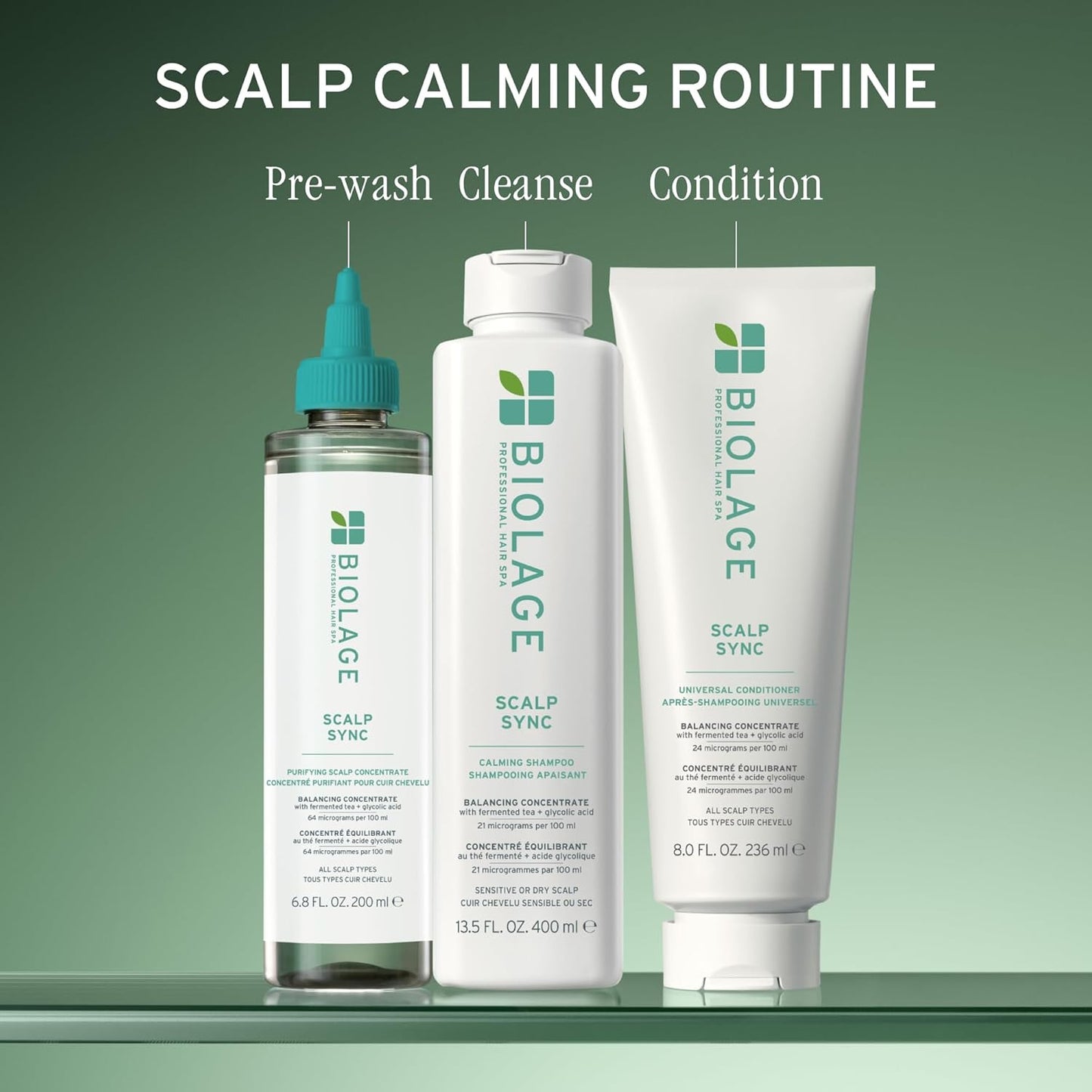 Biolage Scalp Sync Calming Shampoo & Conditioner Set - Hydrating Formula for Dry, Sensitive Scalps | Vegan & Paraben-Free