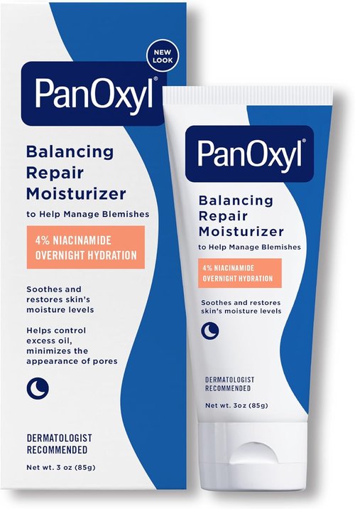 PanOxyl Acne Clearing Routine Bundle - Foaming Wash, Repair Moisturizer, Spot Patches & Adapalene Gel