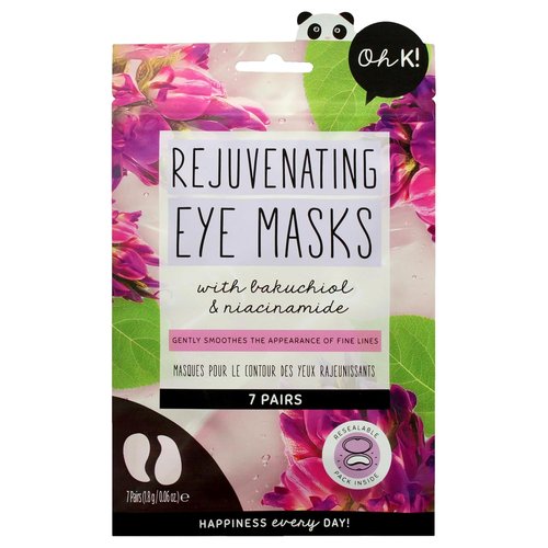 Oh K! Eye Mask - Hydrating Under Eye Patches with Niacinamide - 7 Pairs for Dark Circles & Puffiness