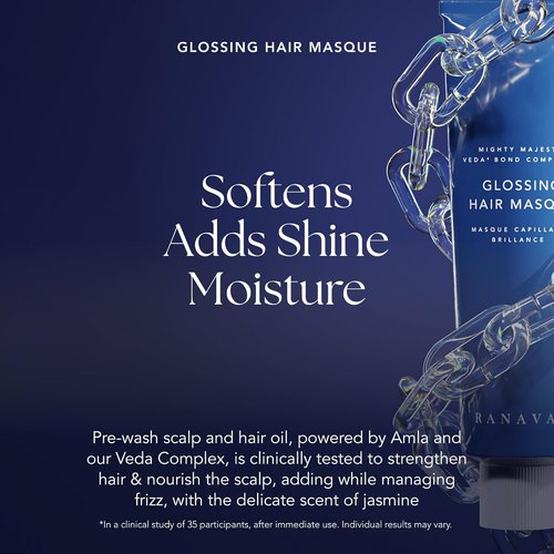 RANAVAT Glossing Hair Mask - Repair Damaged Hair with Hyaluronic Acid & Moringa Oil | Vegan & Cruelty-Free (5 oz)