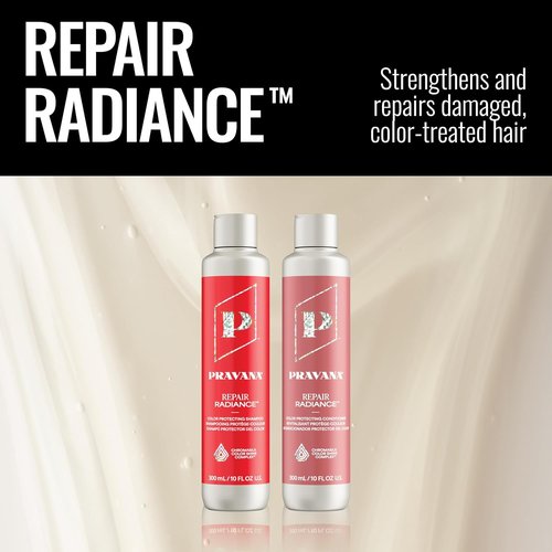 Pravana Repair Radiance Conditioner - Strengthens & Restores Damaged Color-Treated Hair | Reduces Breakage & Split Ends | Vegan & Paraben-Free