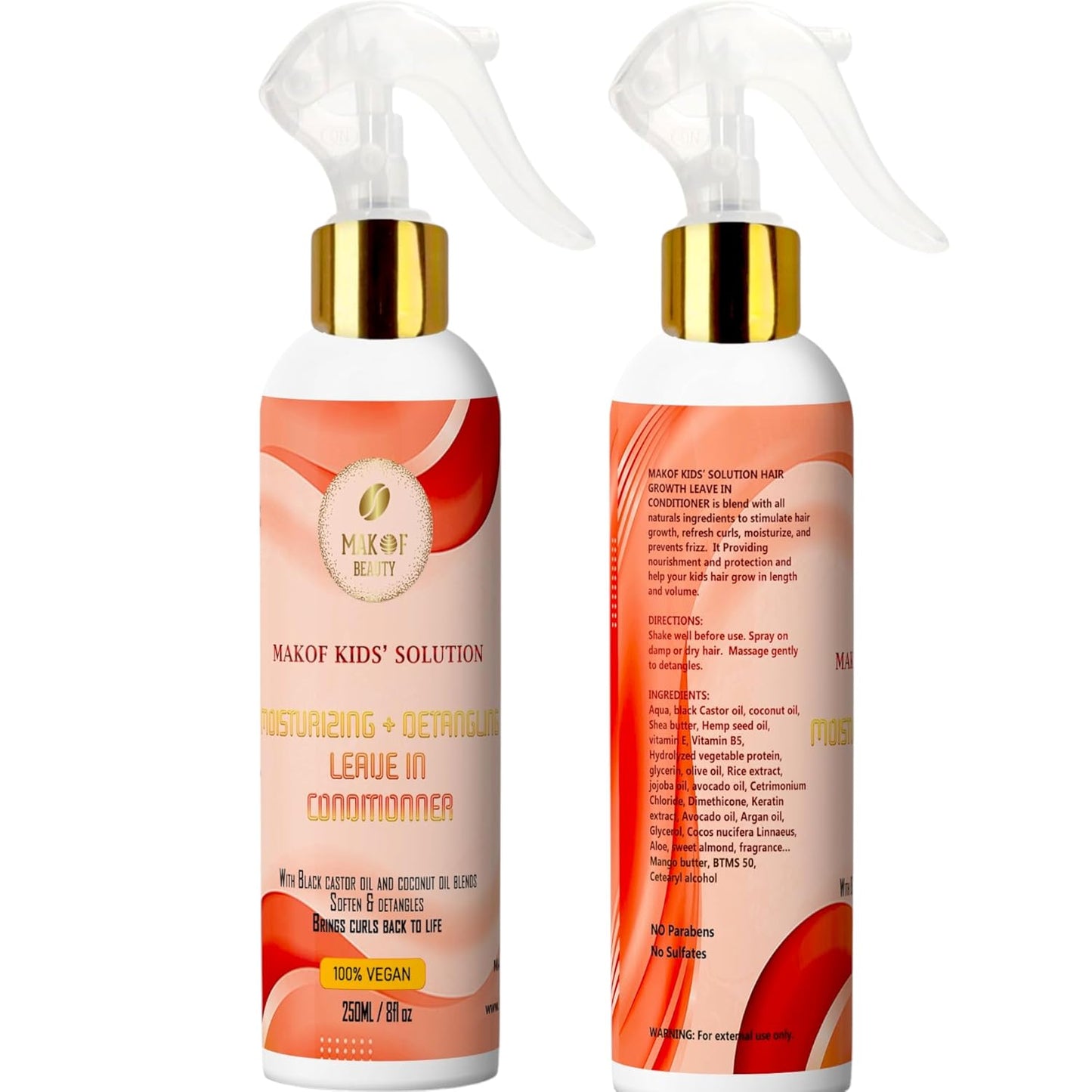 Skiennix Kids Leave-In Conditioner - Nourishing Formula with Mango Butter & Jojoba Oil | 8 Fl Oz