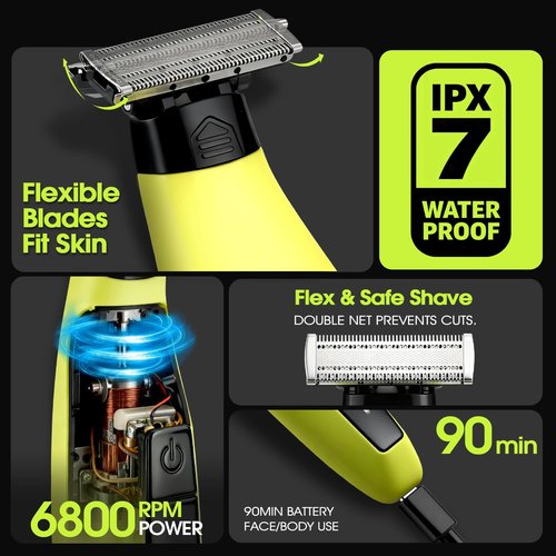 DSP Electric Beard Trimmer - Versatile Face & Body Hair Shaver for Men | Waterproof & Travel-Friendly