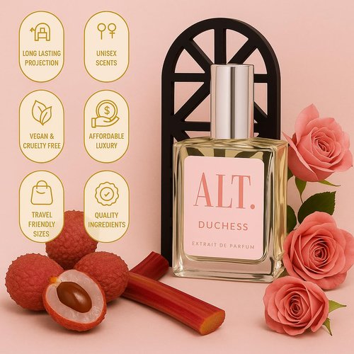ALT. FRAGRANCES Duchess - Inspired by Delina Fragrance, Extrait de Parfum, Long Lasting Perfume for Women, Floral Fruity Scent with Lychee Rose Musk, 60ml