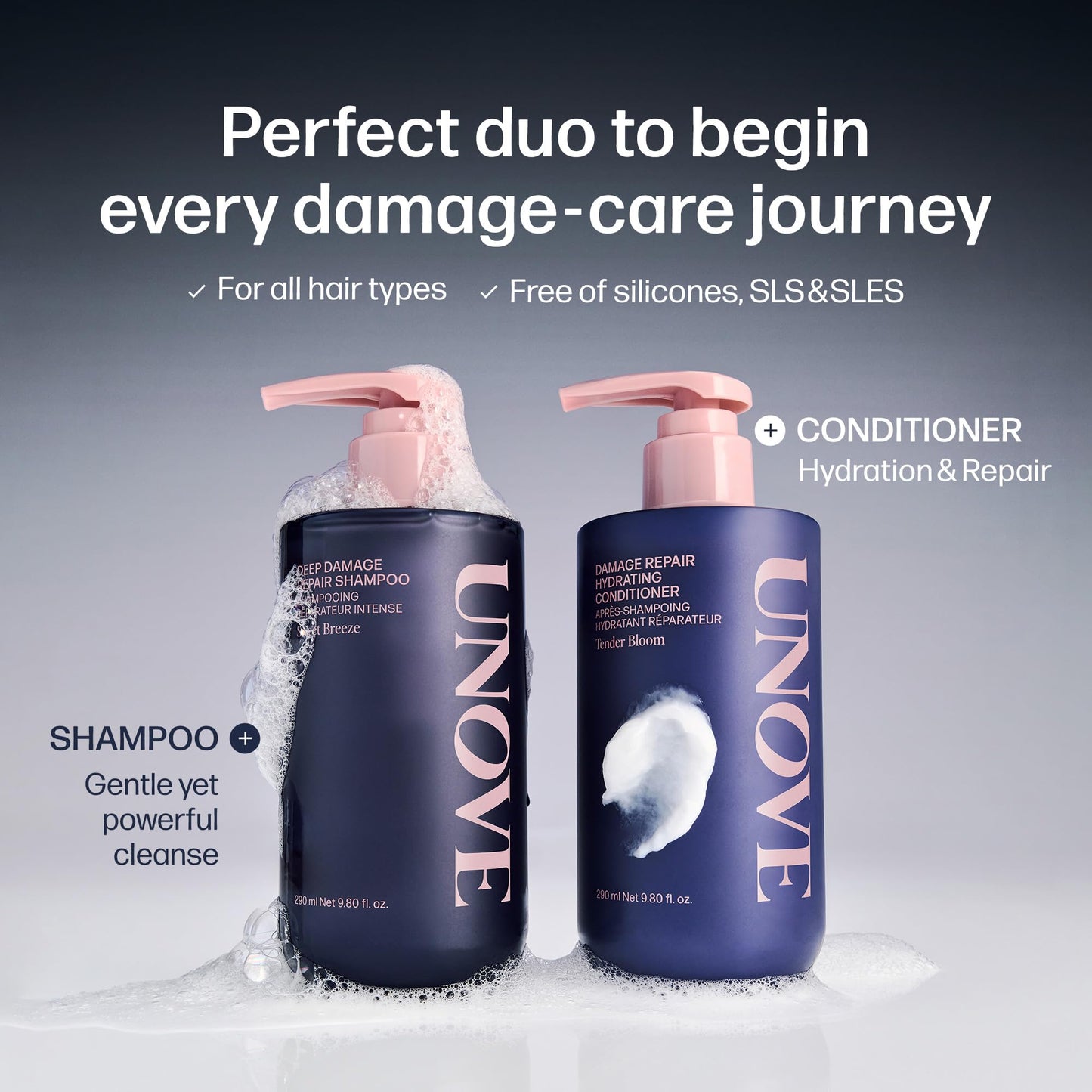 UNOVE Deep Damage Repair Shampoo 500ml/16.91fl.oz