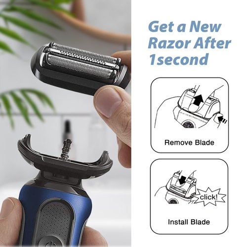 64B Replacement Shaver Heads - Compatible with Series 6 Models 6120s, 6140cs, 6172cc & 6175cc