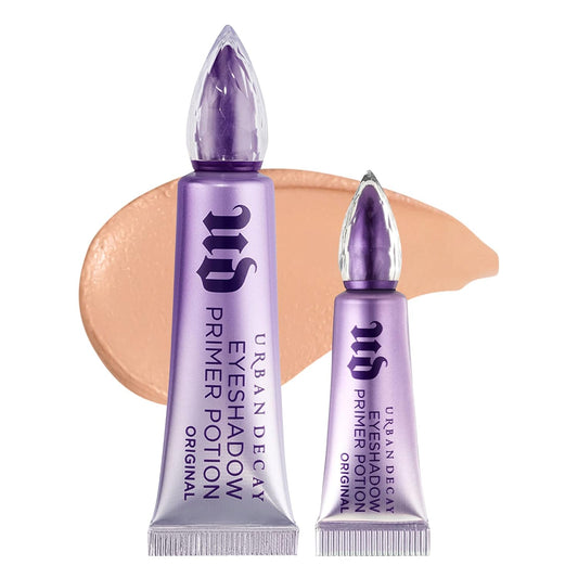 Urban Decay Eyeshadow Primer Potion Set - Crease-Free Nude Primer for All-Day Wear - 0.33 Fl. Oz + 0.16 Fl. Oz