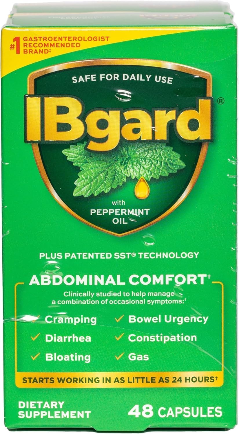 IBgard Gut Health Supplement - Peppermint Oil Capsules for Abdominal Comfort | 96 Count