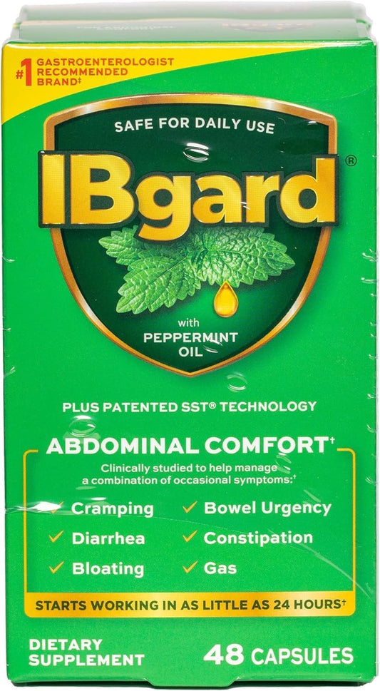 IBgard Gut Health Supplement - Peppermint Oil Capsules for Abdominal Comfort | 96 Count
