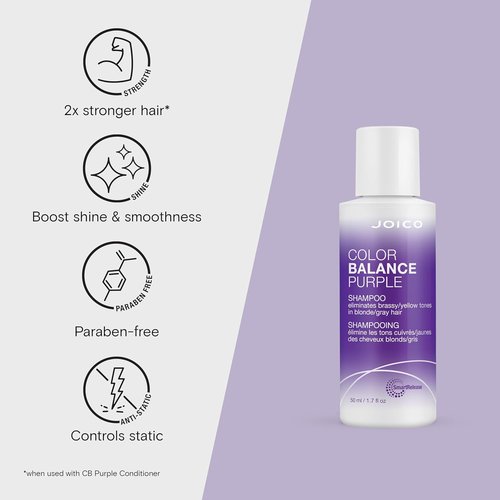 Joico Color Balance Purple Shampoo - Eliminate Brassy Tones & Boost Shine | For Cool Blonde & Gray Hair