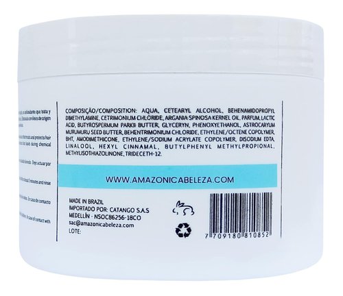 Amazonica Beleza Argan Oil Hair Mask - Intense Moisturizing & Nourishment for Dry Hair | 10 oz