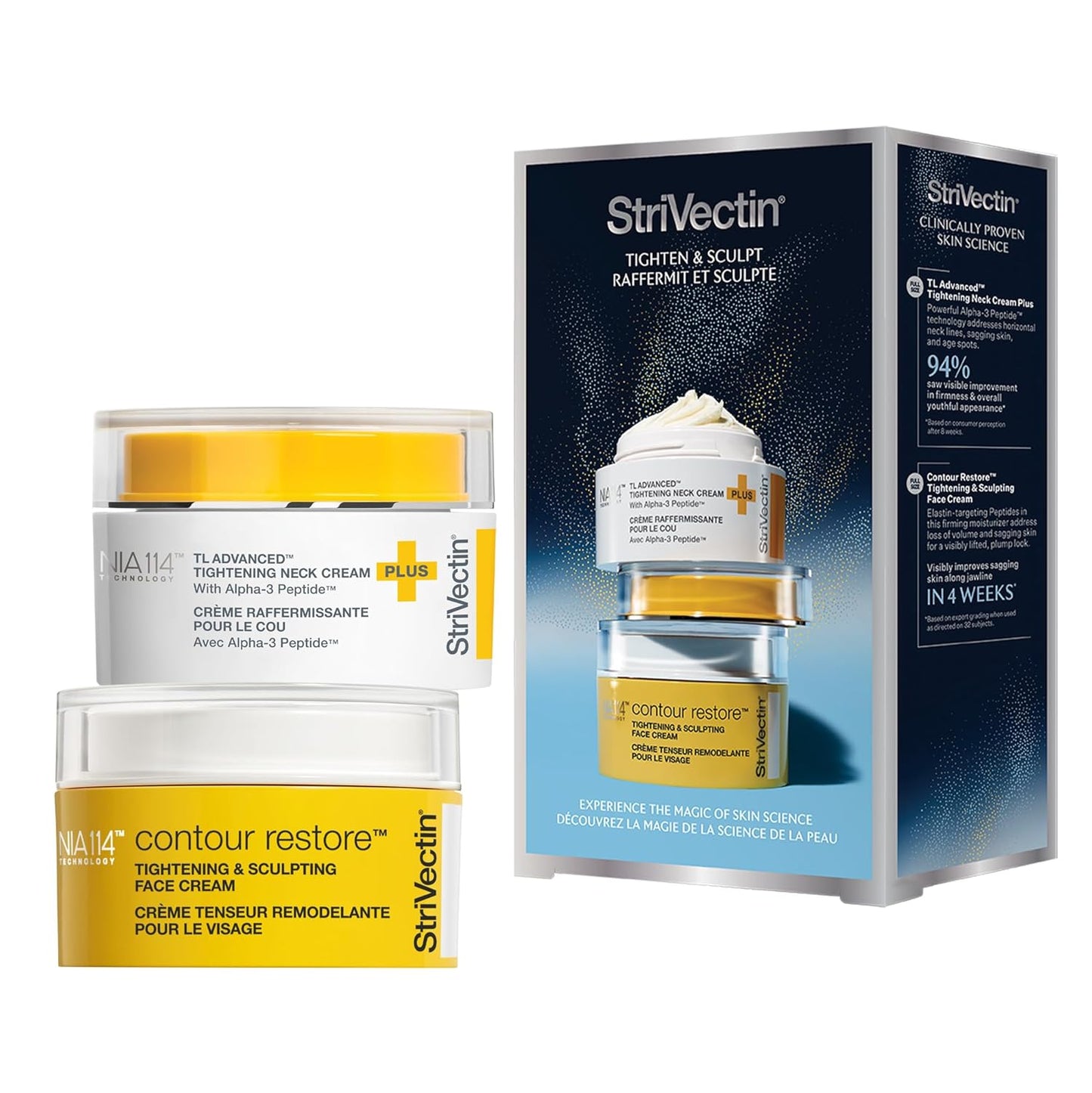StriVectin TL Advanced Tighten & Sculpt Kit - Brighten & Lift Skin Tone with Peptides & Hyaluronic Acid