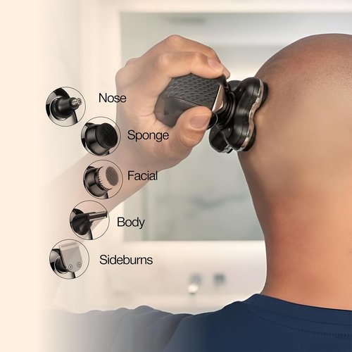 OTY Kit Head Shaver & Body Trimmer - Waterproof 8-in-1 Grooming Kit for Men | Cordless Design