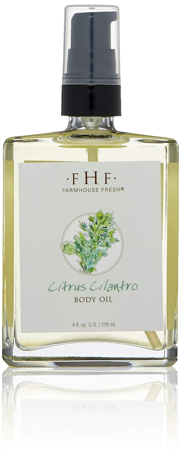 Farmhouse Fresh Citrus Cilantro Body Oil - Nourishing Hydration | 4 Fl Oz