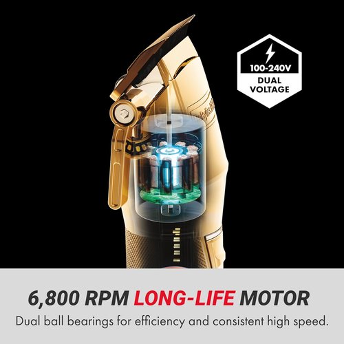 FX+ Professional Barber Hair Clippers - Cord/Cordless, All Metal, Lithium Battery, 3-Hour Runtime