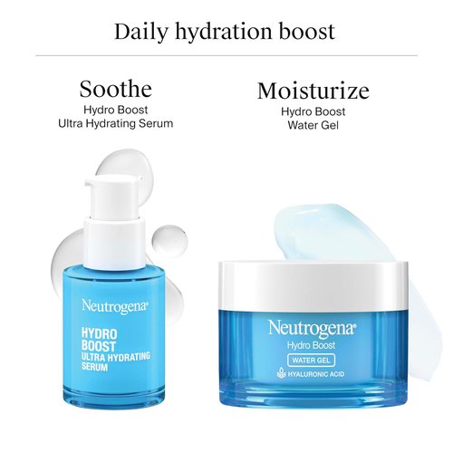 Neutrogena Hydro Boost Serum - Ultra Hydrating Face Serum with Hyaluronic Acid | Fragrance-Free, 1 fl. oz