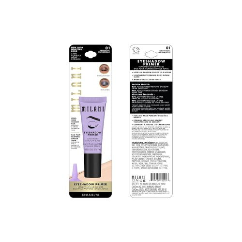 Milani Eyeshadow Primer - Clear Lightweight Base for Crease-Proof Longwear - 2 Pack for All Skin Types