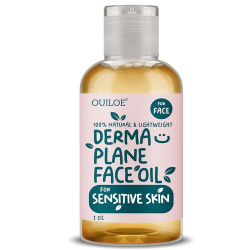 Ouile | Dermaplane Oil for Sensitive Skin - Non-Comedogenic & Hydrating - 2oz, Fragrance-Free & Natural