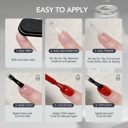 GAOY Nail Dehydrator and Primer Set - Acid-Free Natural Prep for Gel Nail Polish | 2 Pcs
