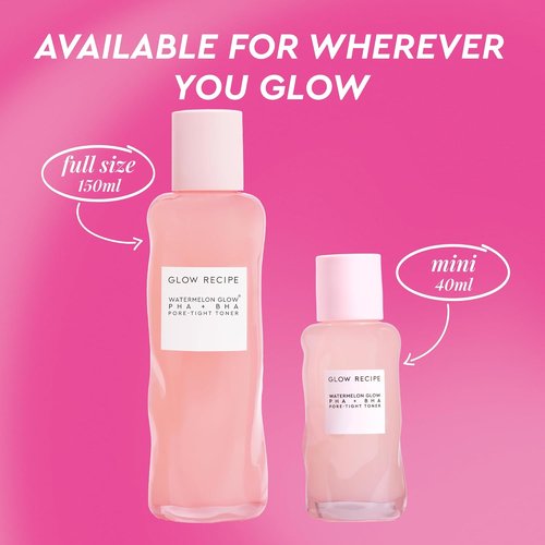 Glow Recipe PHA + BHA Face Toner - Exfoliating Toner for Pores with Watermelon & Cactus Water (40ml)