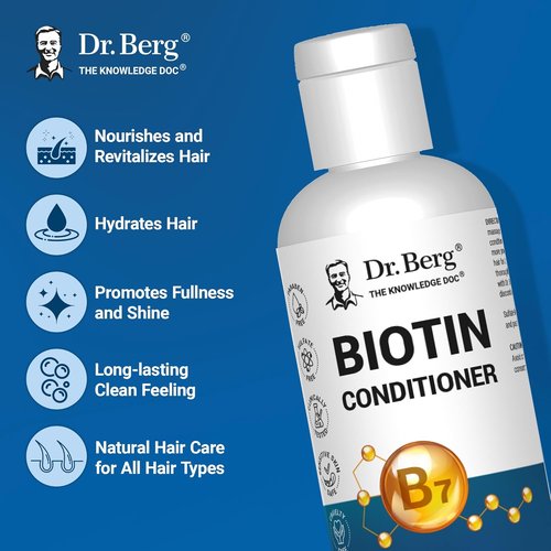 Dr. Berg Biotin Conditioner - High-Performance Formula for Men & Women | Paraben-Free, 8 Fl Oz
