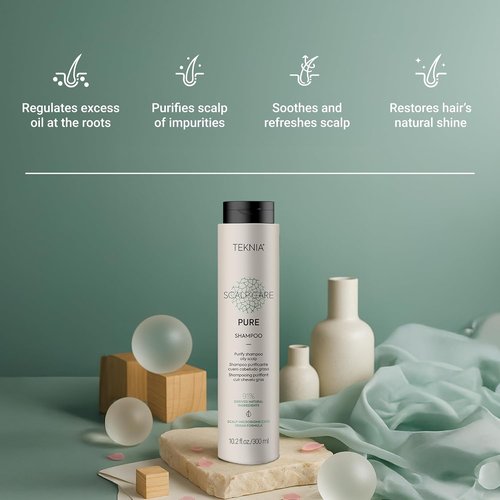 Lakmé Teknia Scalp Care Shampoo - Purifying Formula for Oily Scalp | 10.2 Fl Oz