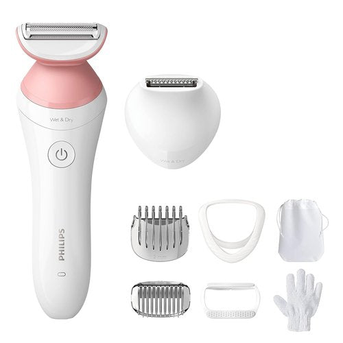 Philips Beauty Electric Shaver Series 6000 - Cordless with 7 Accessories | White BRL146/00