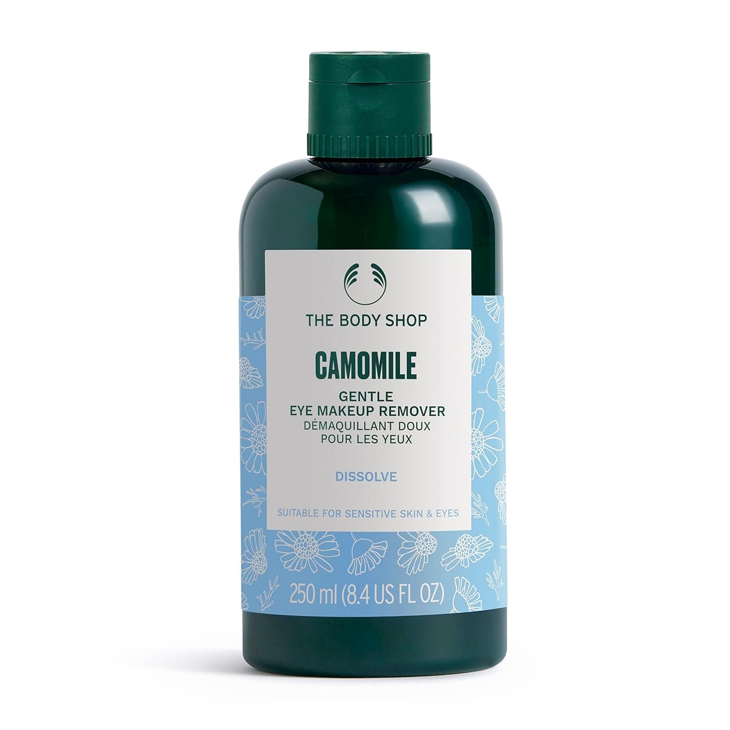The Body Shop Chamomile Gentle Eye Makeup Remover - Soothing Chamomile Extract for Sensitive Skin | 250 ml / 8.4 oz