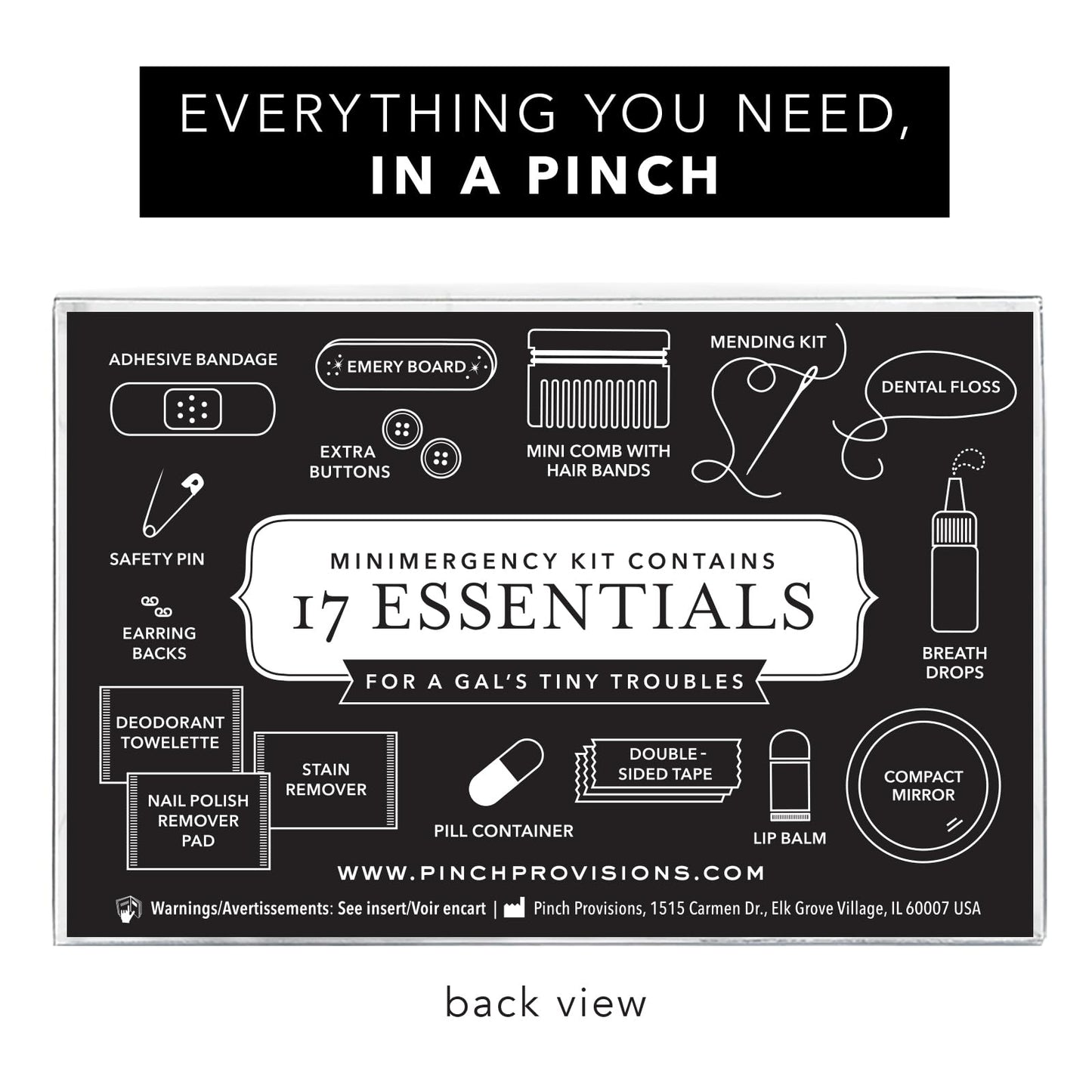 Pinch Provisions Good Luck Minimergency Kit, Includes 17 Travel-Sized Cosmetic Essentials, Convenient for Purses, Emergency Beauty Accessories, Gifts for Holiday’s & Birthday’s, Hamsa