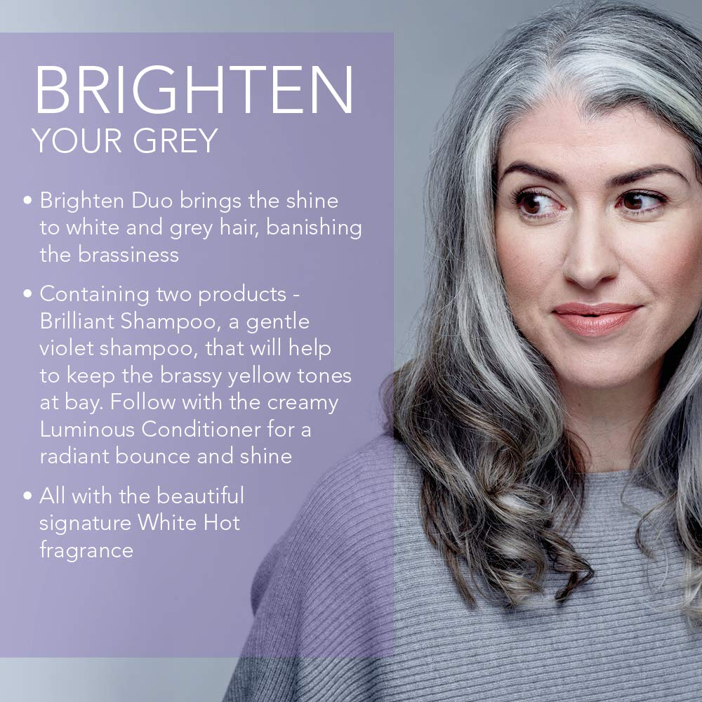 Skiennix White Hot Brighten Duo - Brilliant Shampoo & Luminous Conditioner 200ml | Banish Brassy Tones