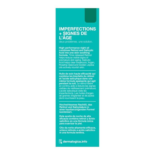 Dermalogica Retinol Clearing Oil Face Serum with Salicylic Acid - Anti-Aging Acne Treatment That Delivers Clearer, Vibrant Skin by Morning, (1 Fl Oz)