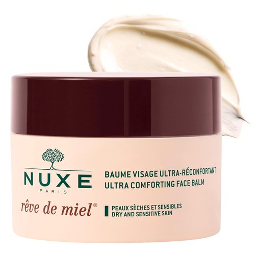 Nuxe Rêve de Miel Face Balm - Ultra Comforting Nourishing Cream for Dry & Sensitive Skin, 1.7 Oz