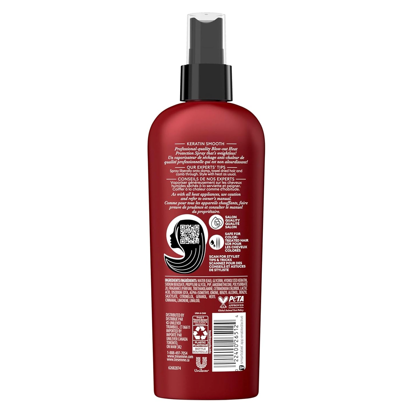 TRESemmé Heat Protection Spray - Keratin Smooth Formula for Frizz Control | 8 oz