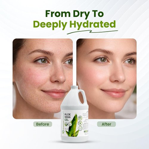 Premium Nature Aloe Vera Gel - Pure Moisturizer for Face & Dry Skin | 1 Gallon (128 fl oz)