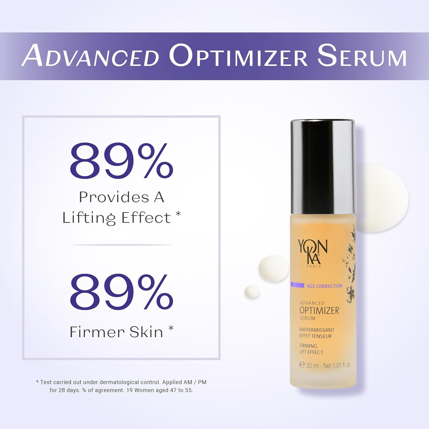 Yon-Ka Advanced Optimizer Serum - Anti-Aging Gel with Marine Collagen & Hyaluronic Acid | Firm & Lift Skin | 1.01 fl oz