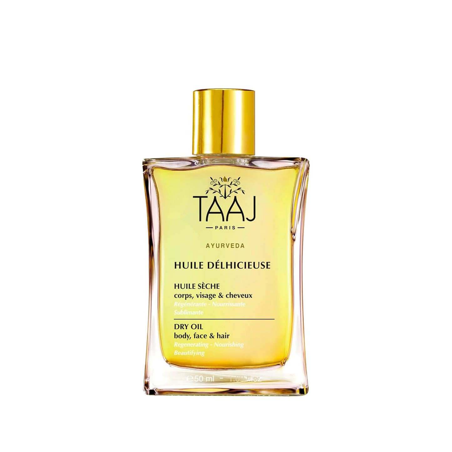 TAAJ Délhicieuse Dry Beauty Oil - Nourishing Face, Body & Hair Oil | Silky Skin & Revitalized Hair | 96% Natural | 1.7 fl oz