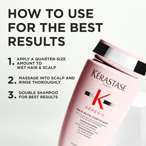 Kerastase Genesis Strengthening Shampoo - Hydrating Formula for Weak, Damaged Hair | Normal to Dry