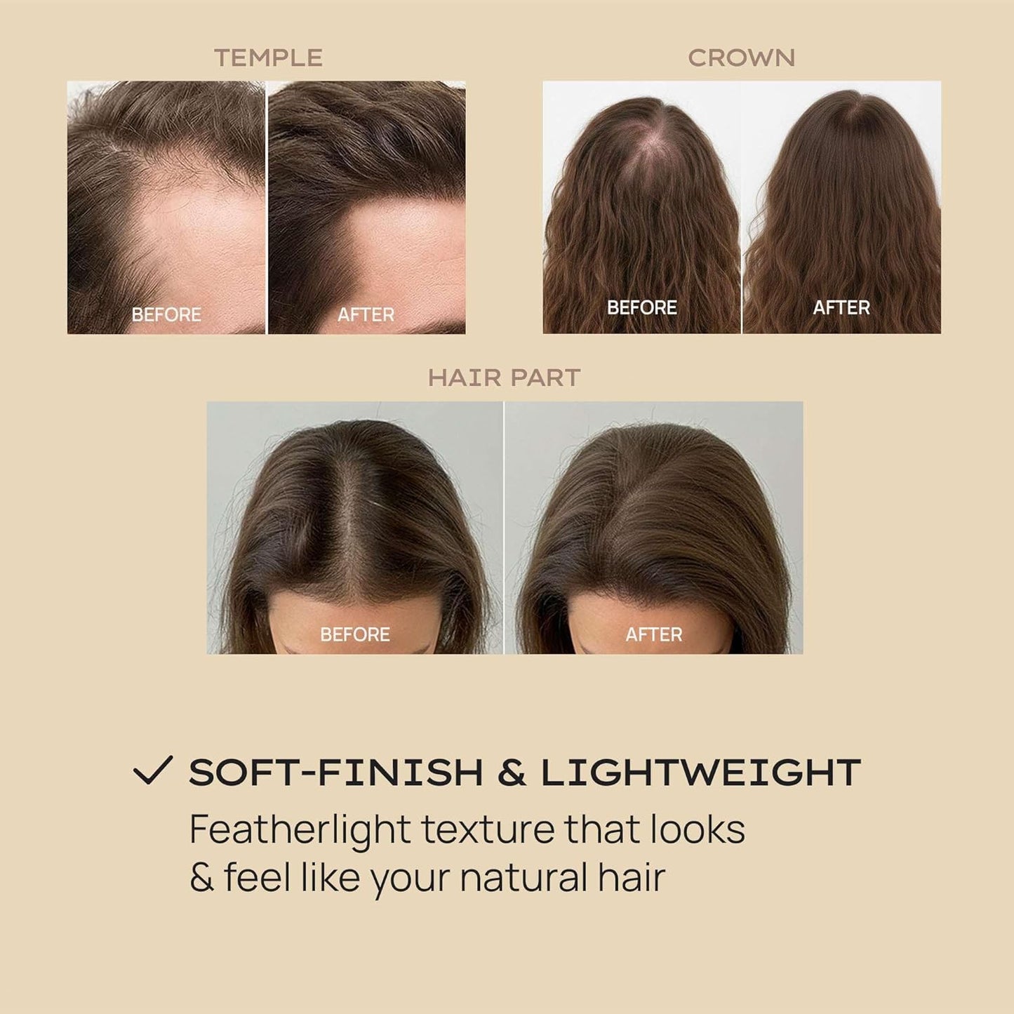 Style Edit Hair Building Fibers - Conceal Thinning Hair & Bald Spots | 100% Plant-Based, Light Brown 0.88oz