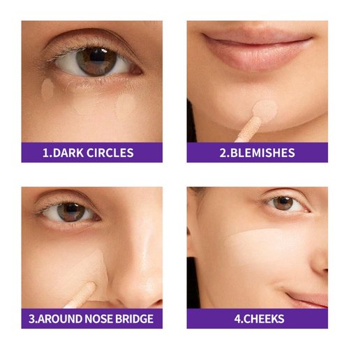 DIAONI Coverage Concealer, DIAONI Concealer Stick, Foundation Concealer Cream Hydrating Waterproof And Light Long Lasting, High Coverage Concealer for All Skin Types (#01)