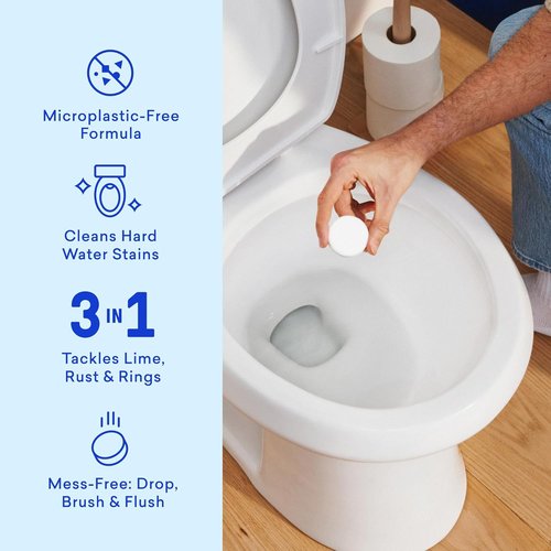 Blueland Toilet Bowl Cleaner Tablets - Plant-Based, Plastic-Free, Peppermint Eucalyptus | 28 Count, 2-Pack