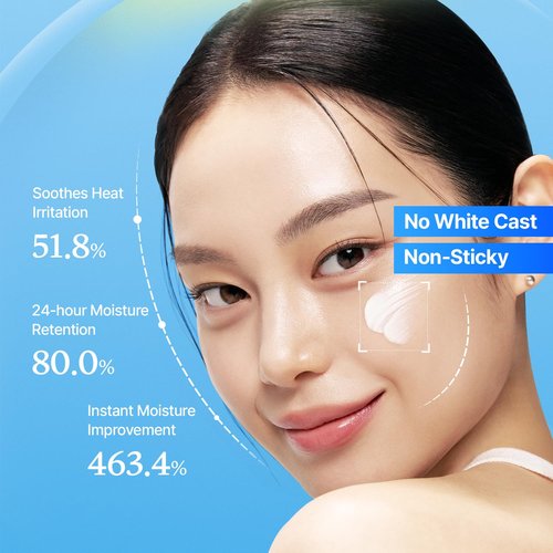 MAKE P:REM Hyal Water-Fit Sunscreen - Hydrating SPF 50+ Face & Body Protection | 3.38 fl. oz.