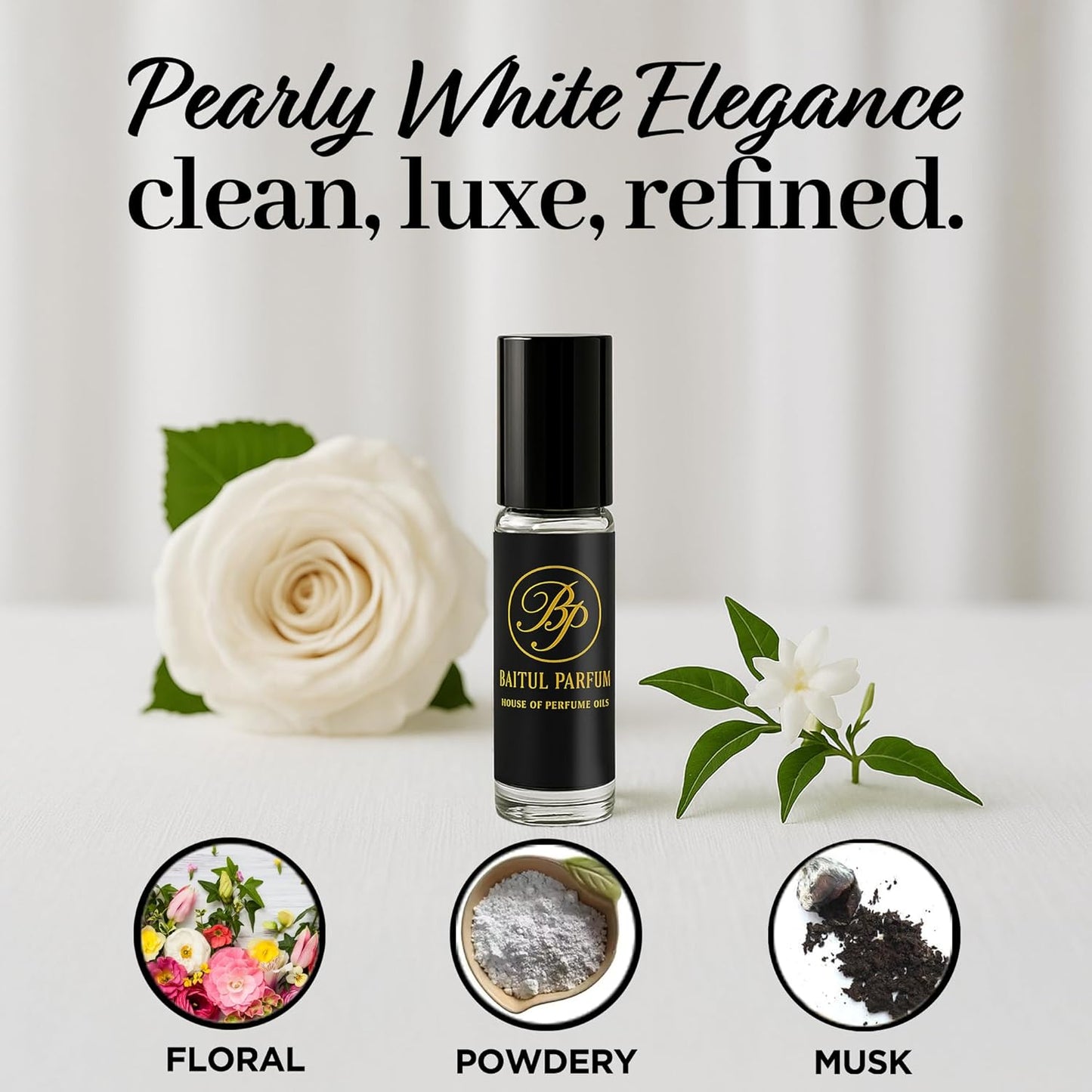 Comparable to White Linen Alcohol-Free Fragrance - 8ml Travel Size Perfume Oil | Long-Lasting Clean Scent in Glass Bottle