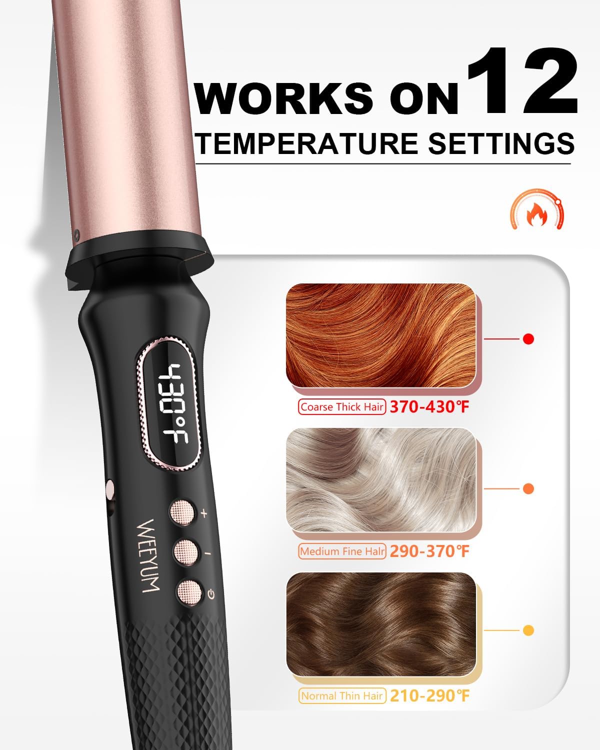**Skiennix 1.5-Inch Curling Wand - Professional Clamp-Free Iron for Effortless Beach Waves**
